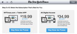 New York Times issues update to enable in-app subscription models for iPhone and iPad