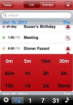 Never miss an appointment with Calendar with Alarm for iPhone