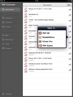 Convert documents into PDFs with PDF Converter for iPad