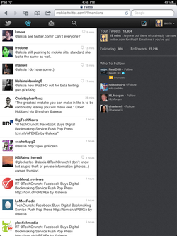 Twitter redesigns iPad web interface in HTML5