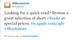 Apple now using Twitter to promote U.S. iBookstore