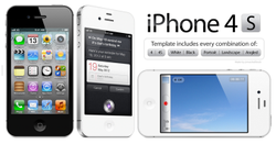 iPhone 4S Photoshop template for developers and designers