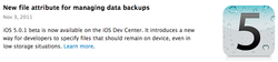 Apple ads new don't-purge, don't-back-up file store in iOS 5
