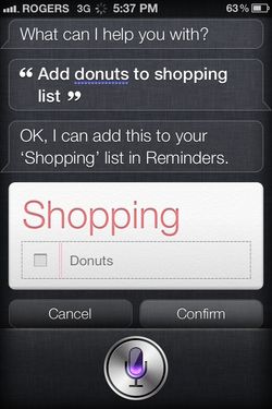 How to use Siri to maintain a shared shopping list