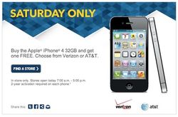 iPhone 4 32GB goes BOGO at Best Buy, today only