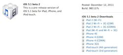 Apple seeds iOS 5.1 beta 2 to developers