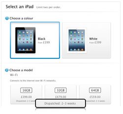 The new iPad already facing supply shortages, new orders shipping in 1-3 weeks