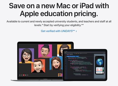 Apple pauses U.S. student purchase verifications