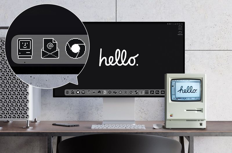 These stunning old school Macintosh icons make your modern Mac way cooler