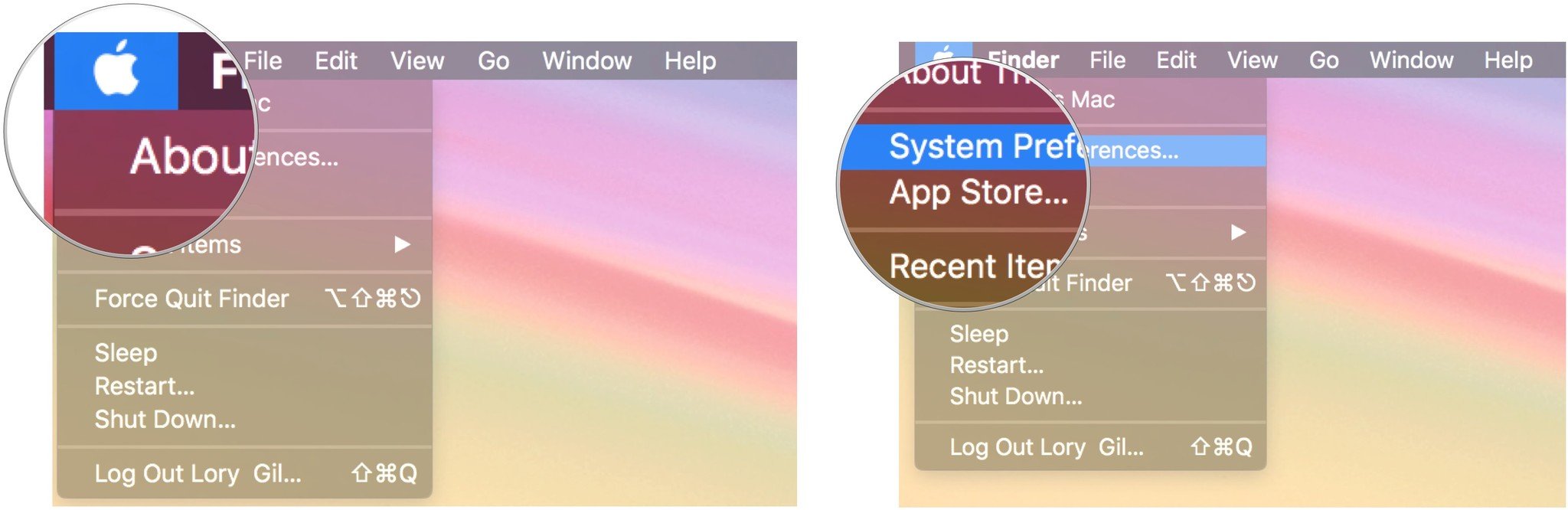 Click the Apple Menu, then select System Preferences