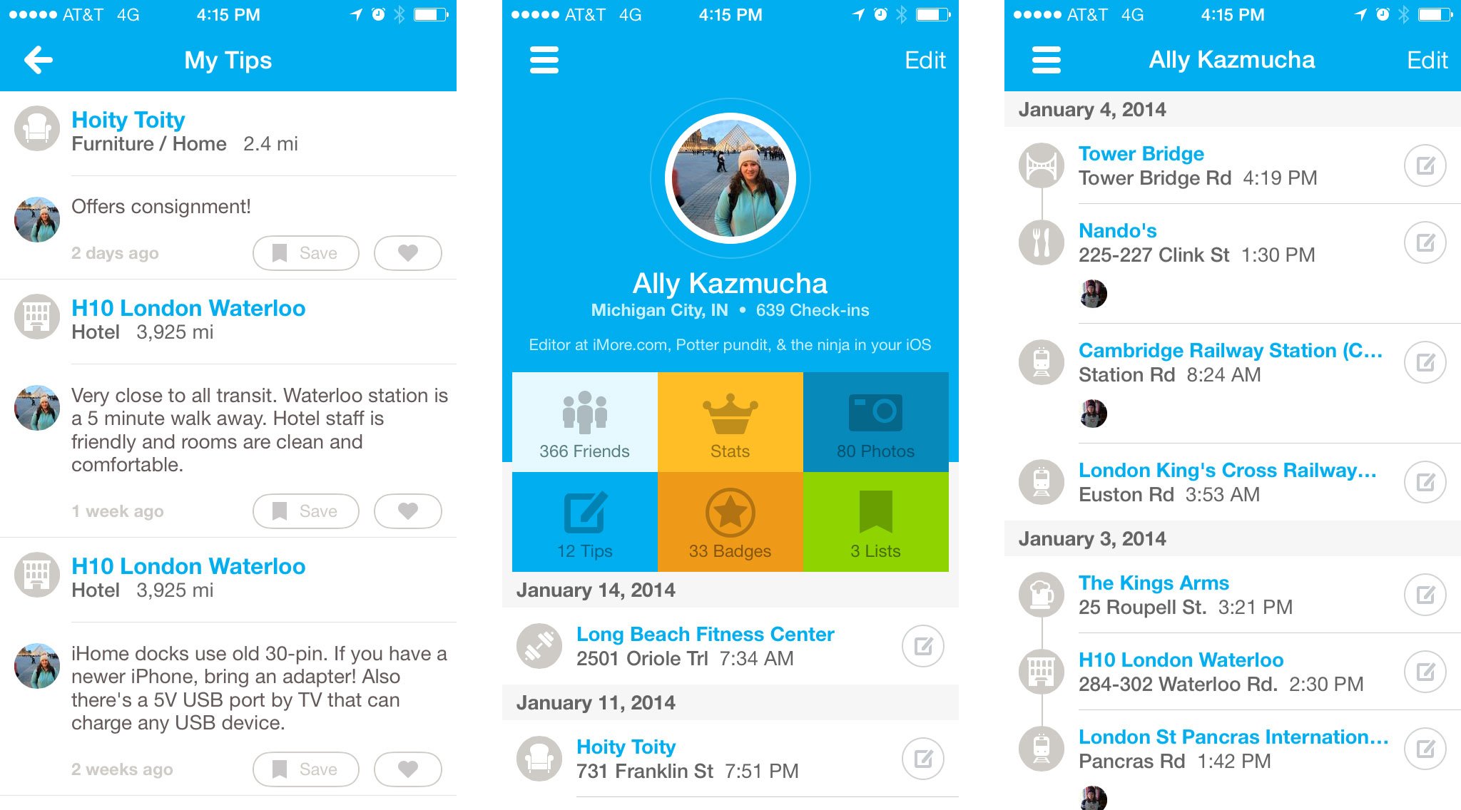 Best travel companion apps for iPhone: Foursquare