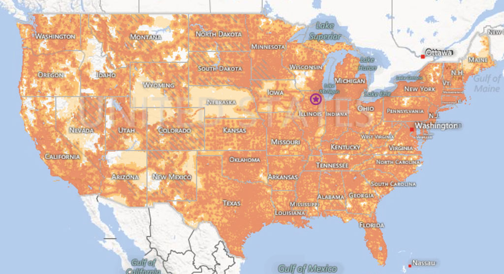 AT&T coverage map