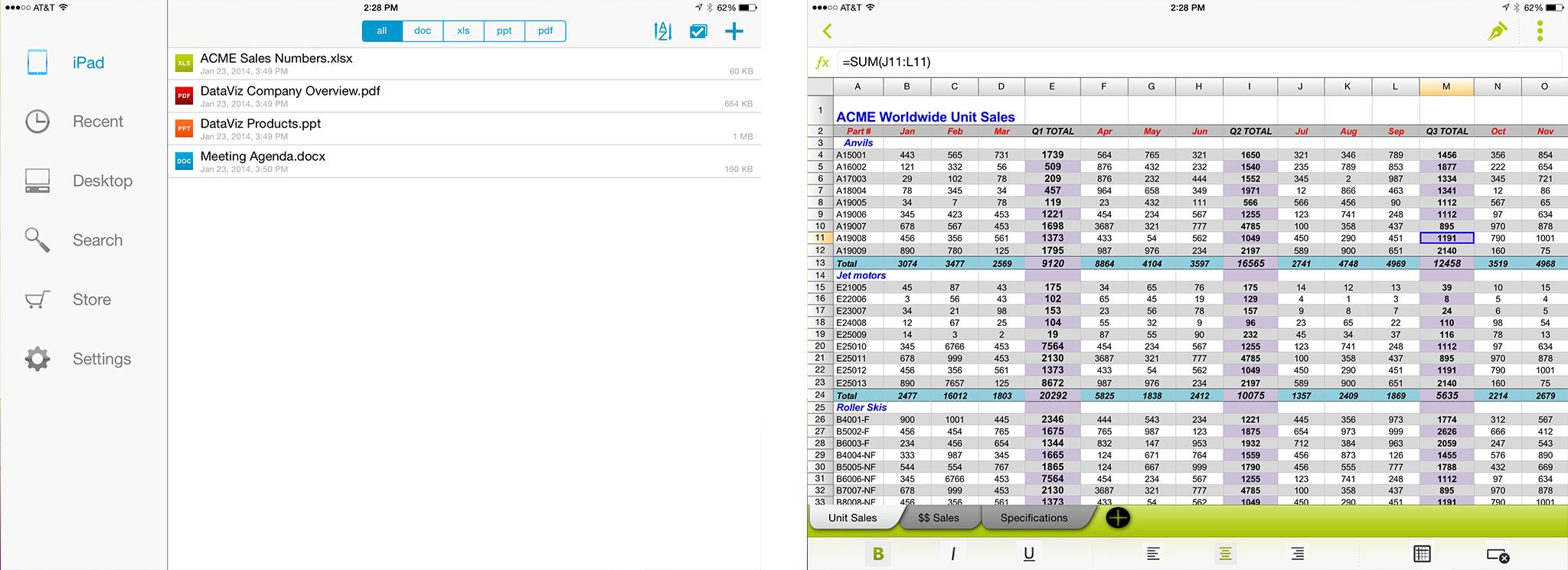 excel for ipad free download