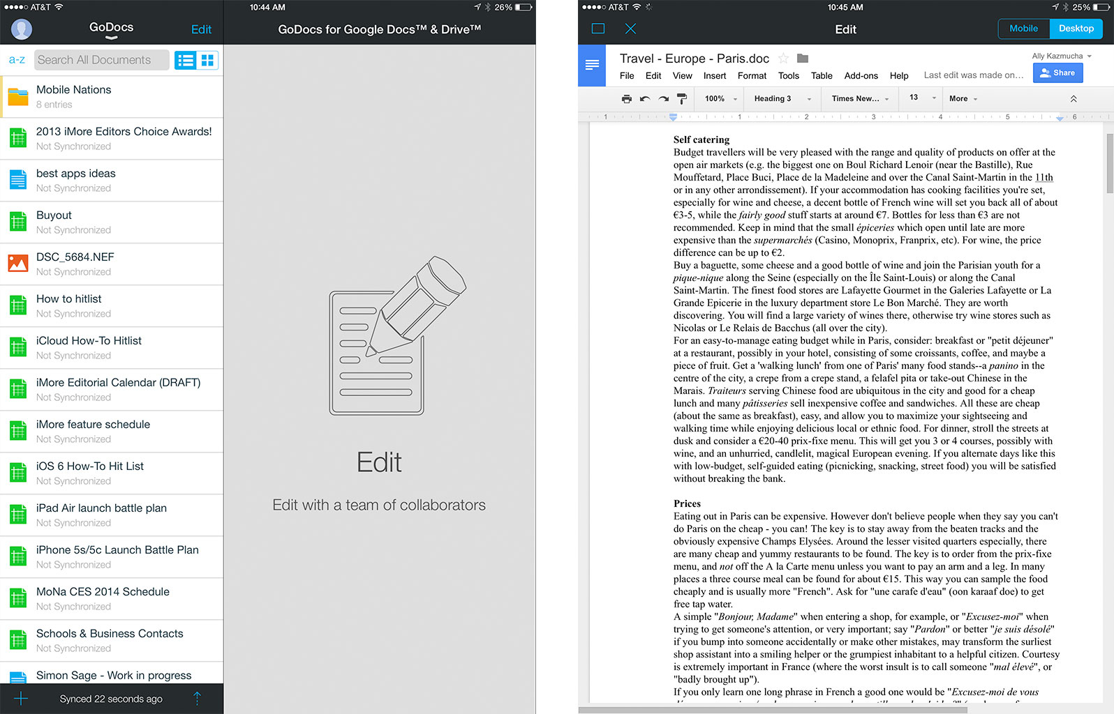 Best document editing apps for iPad: GoDocs