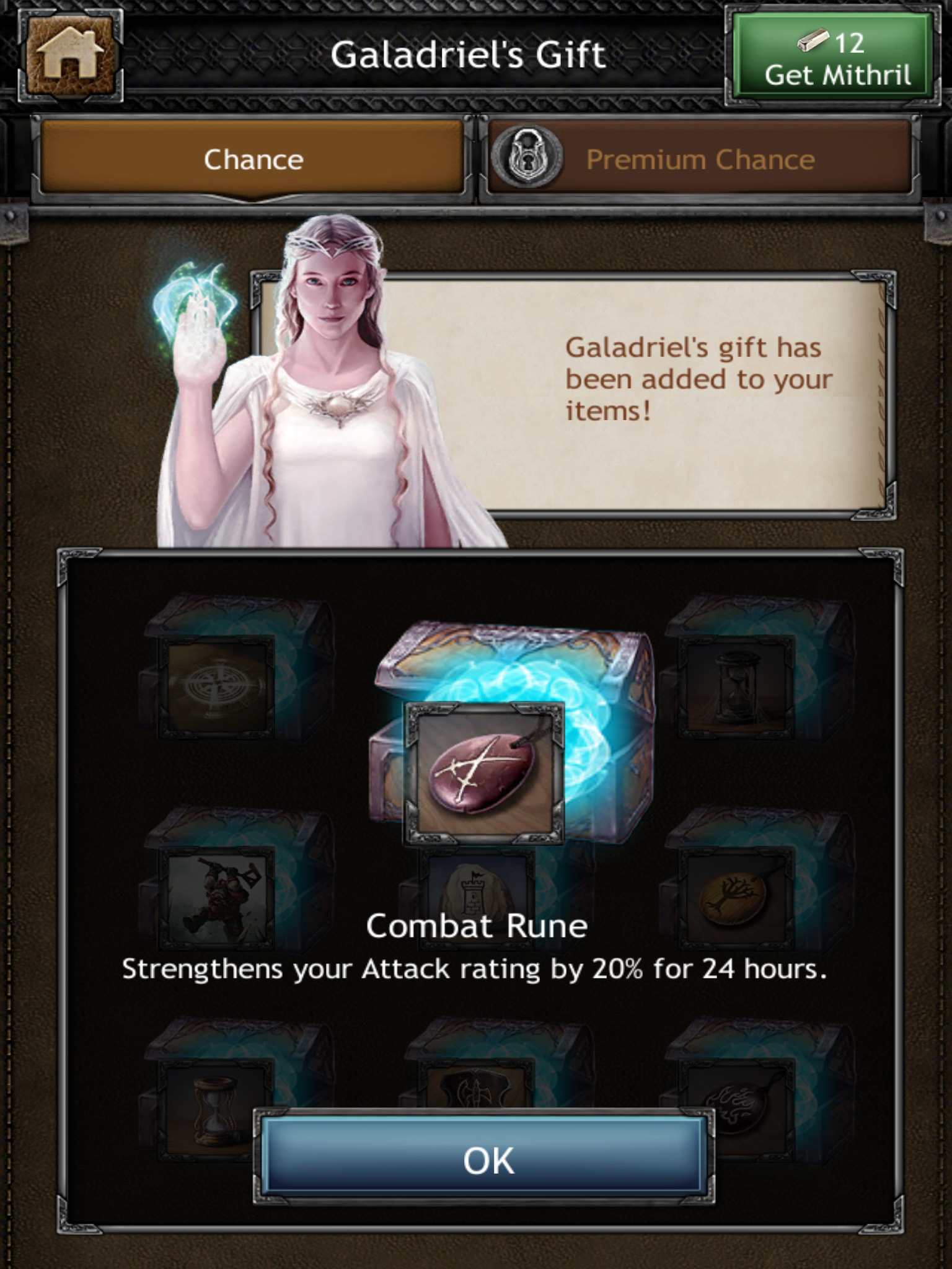 The Hobbit: Kingdoms of Middle Earth Galadriel daily reward