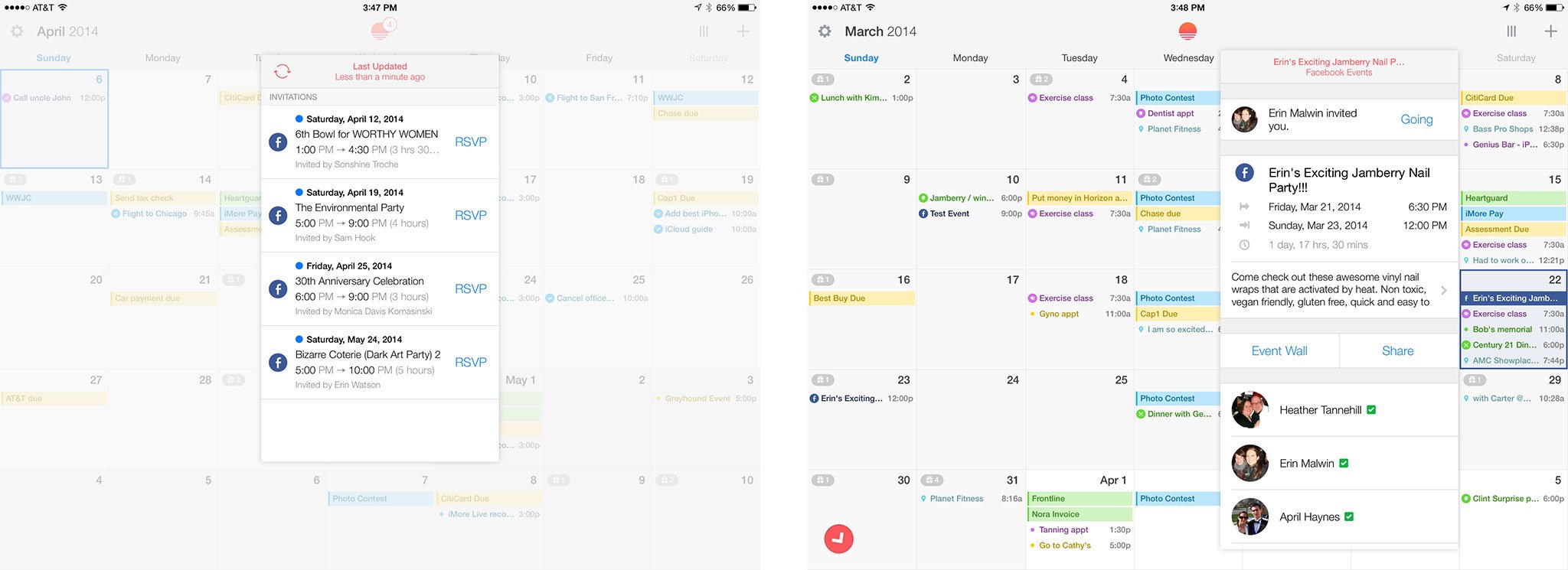 Best alternative calendar apps for iPad: Sunrise Calendar