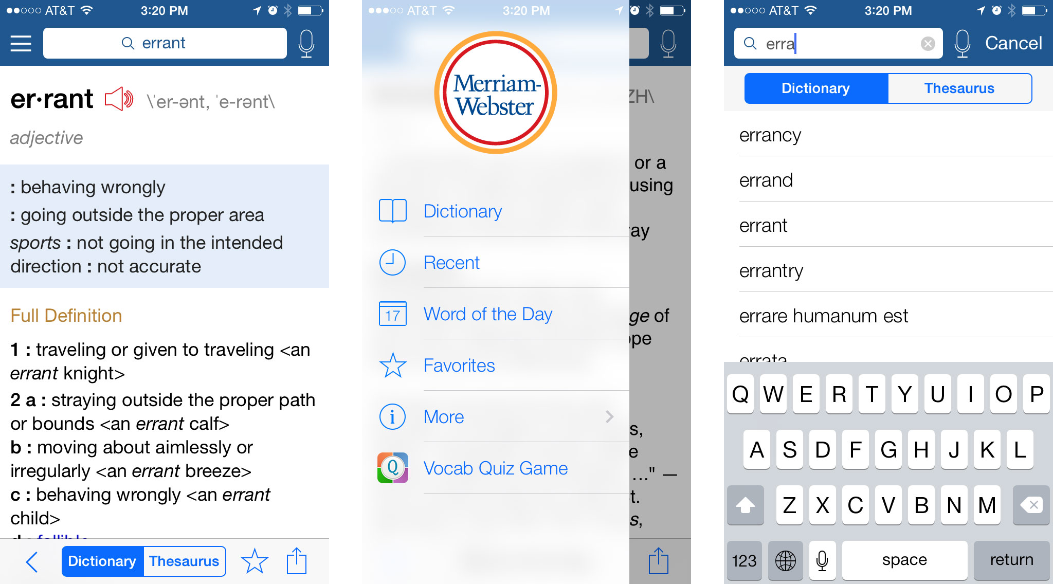 Best English dictionary apps for iPhone and iPad: Merriam Webster