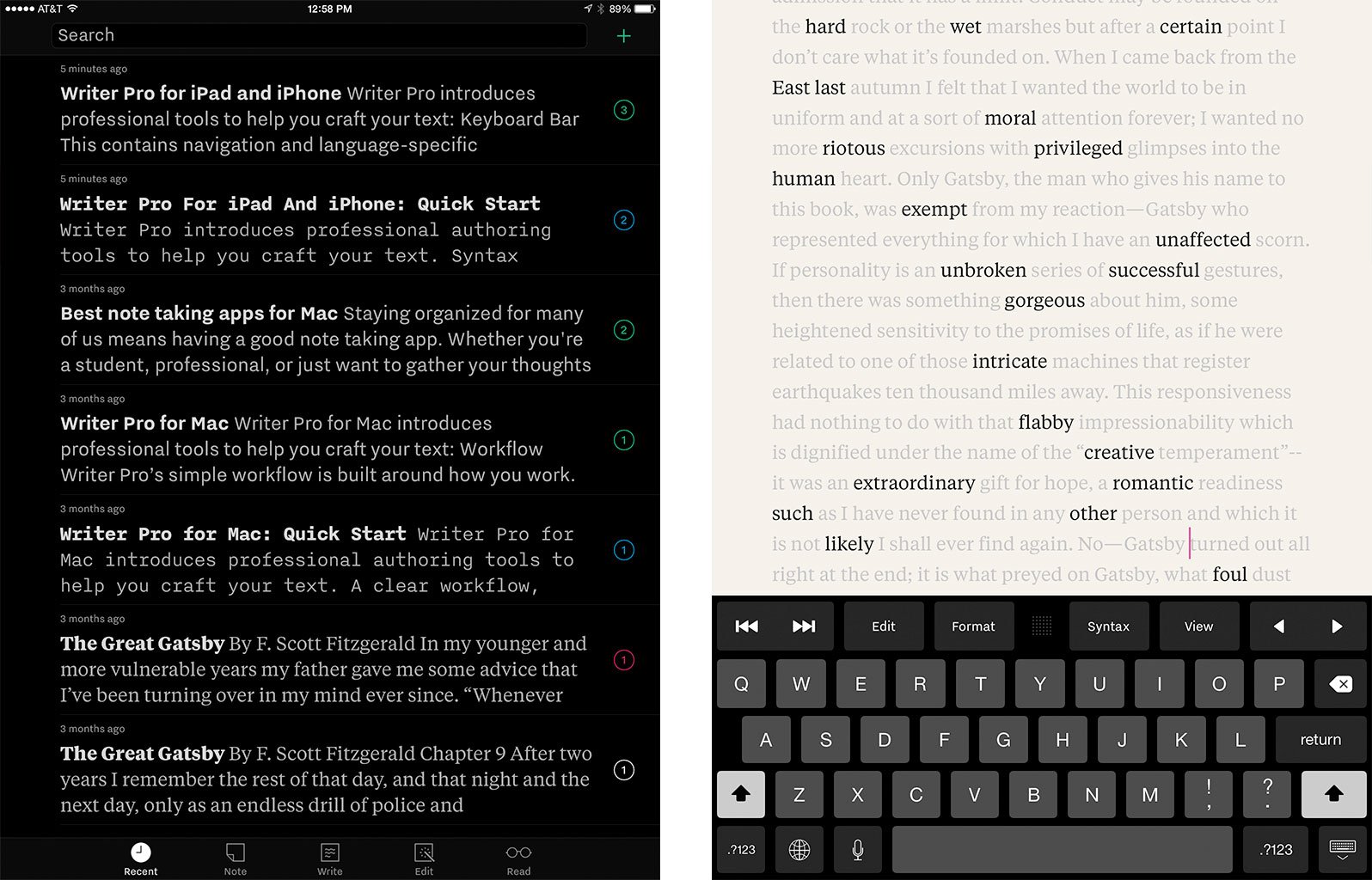 Best text editing apps for iPad: Writer Pro
