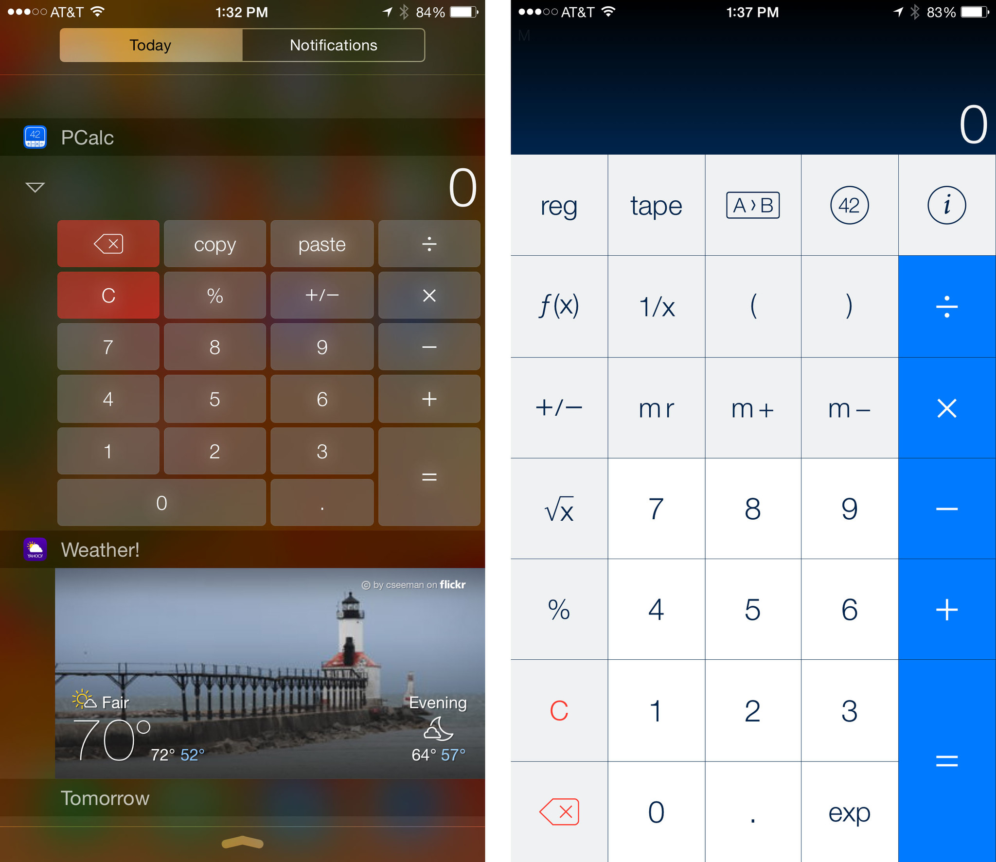 Best apps with Notification Center widgets for iOS 8: PCalc