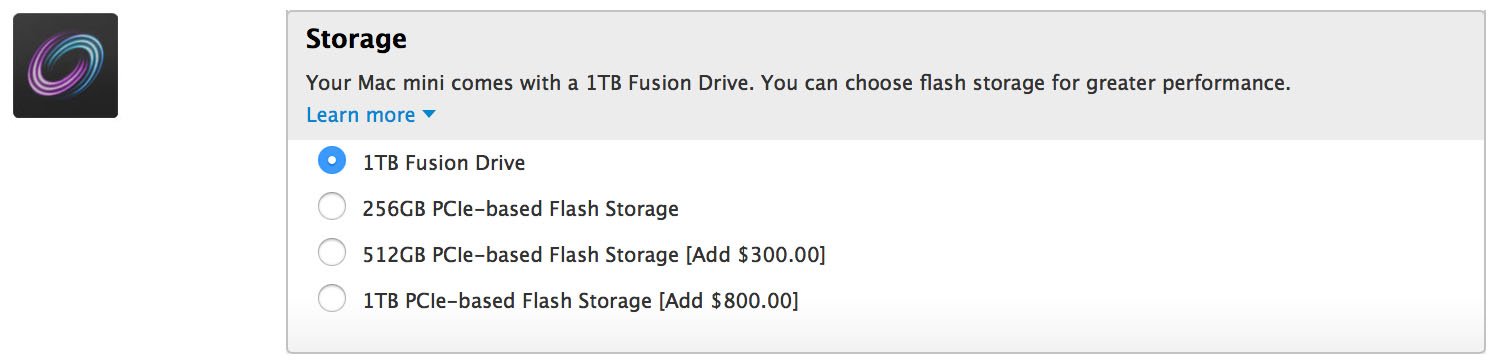 Mac mini storage options