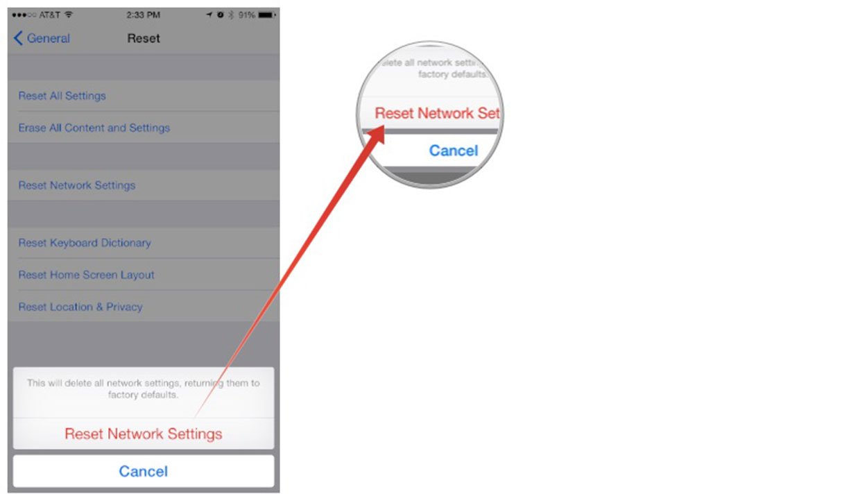How to reset network settings for iPhone