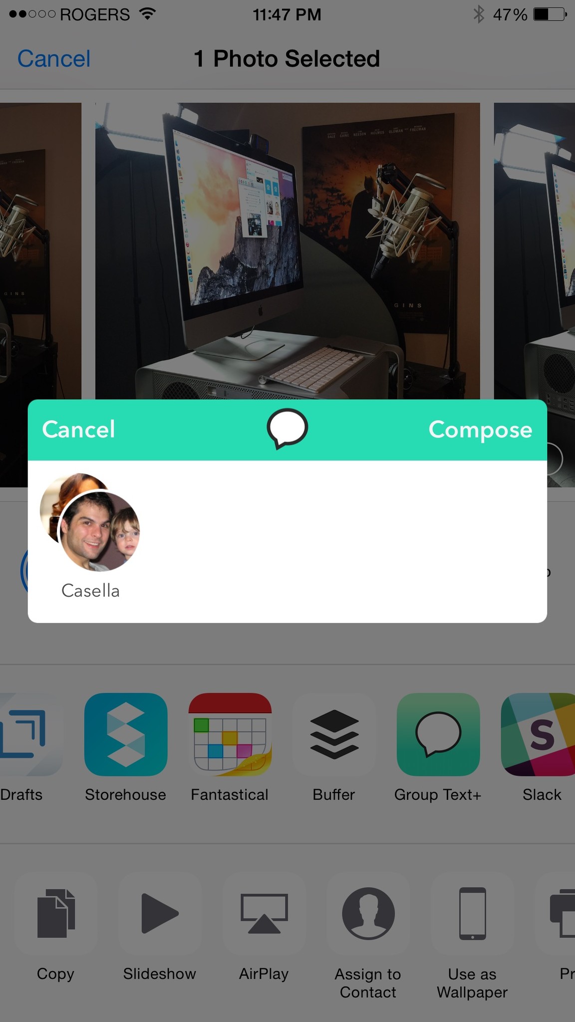 Group Text+ share extension