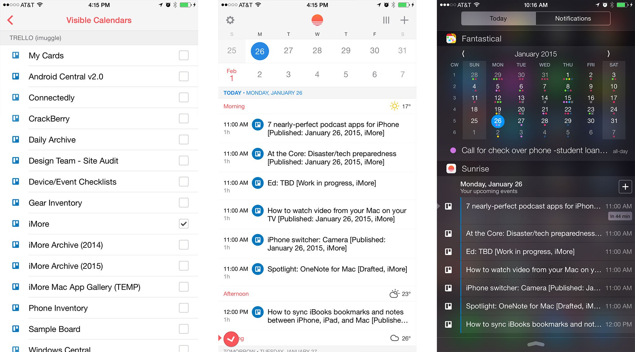 Take control of Trello notifications with Sunrise Calendar for iPhone and iPad