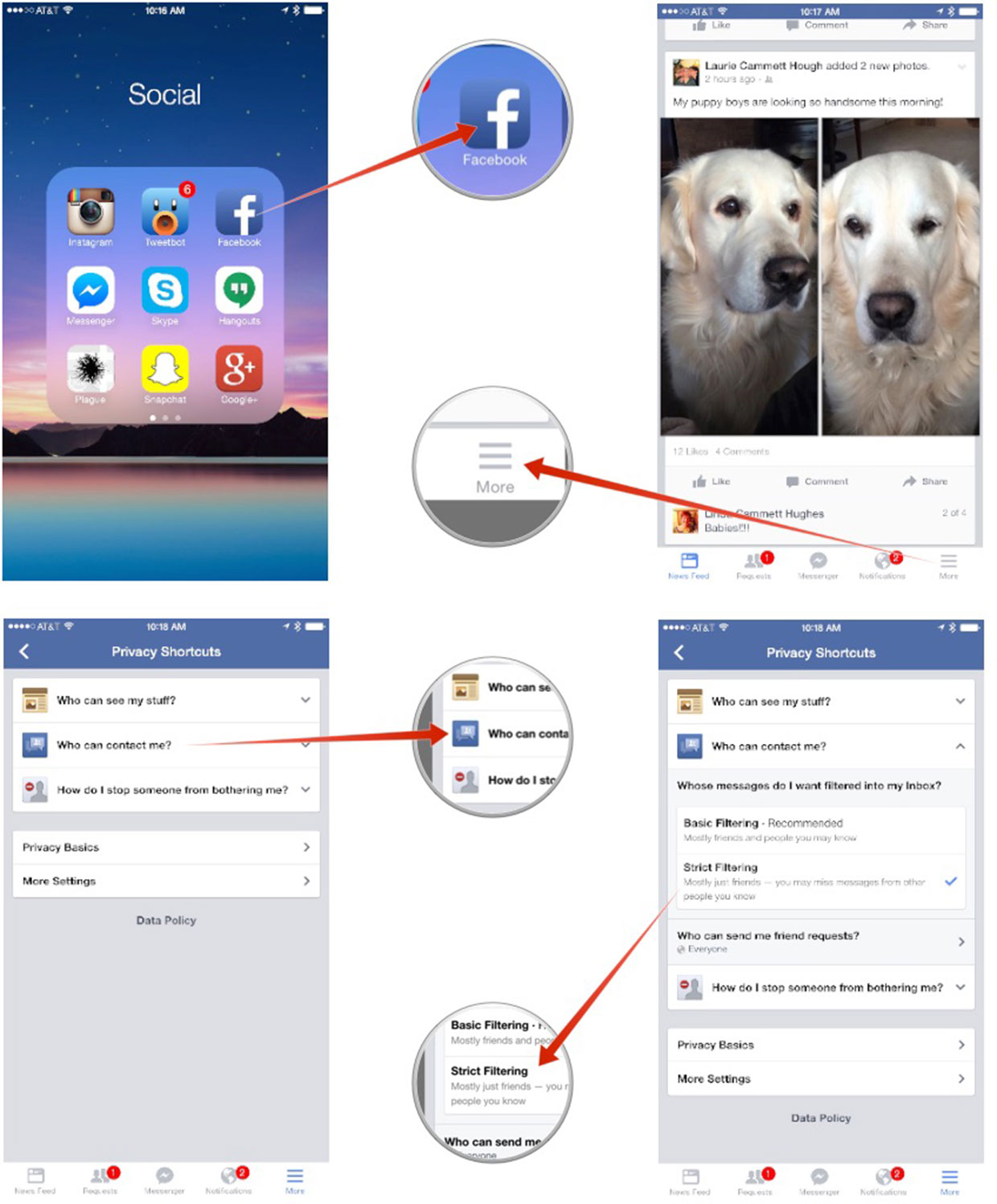 How to filter spam messages in Facebook for iPhone and iPad