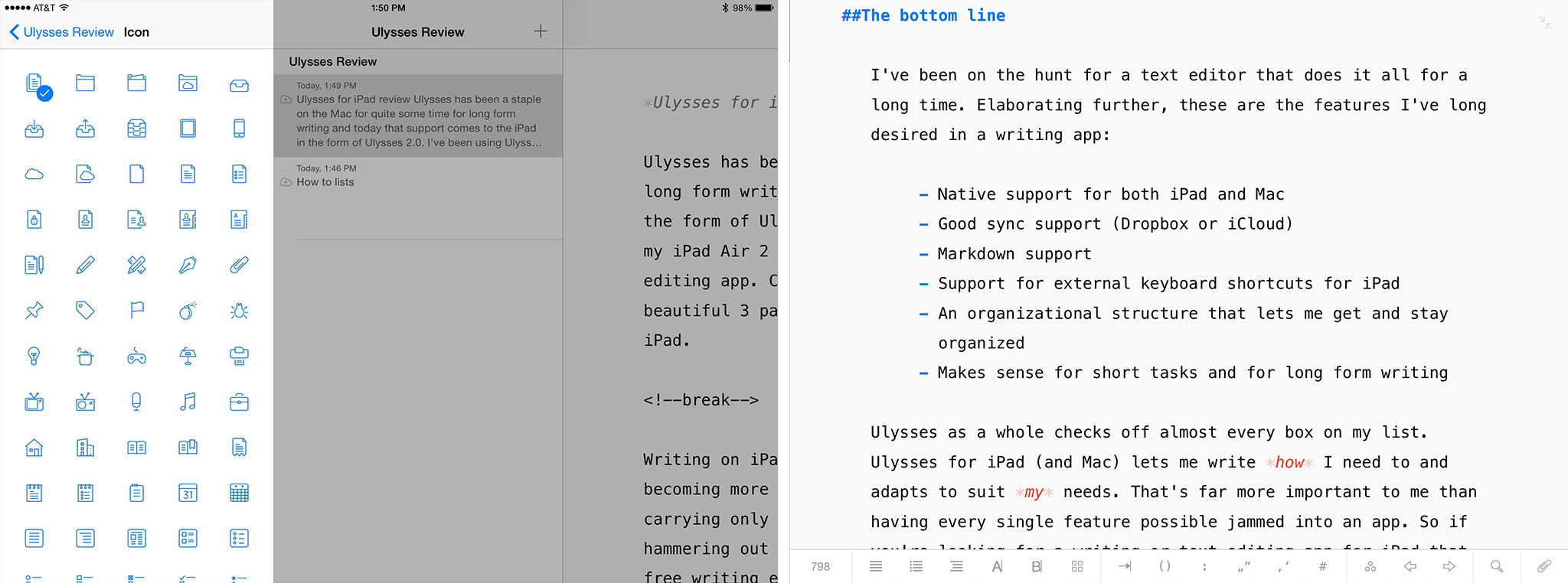 Ulysses for iPad: The text editor you&#39;ve been waiting for!