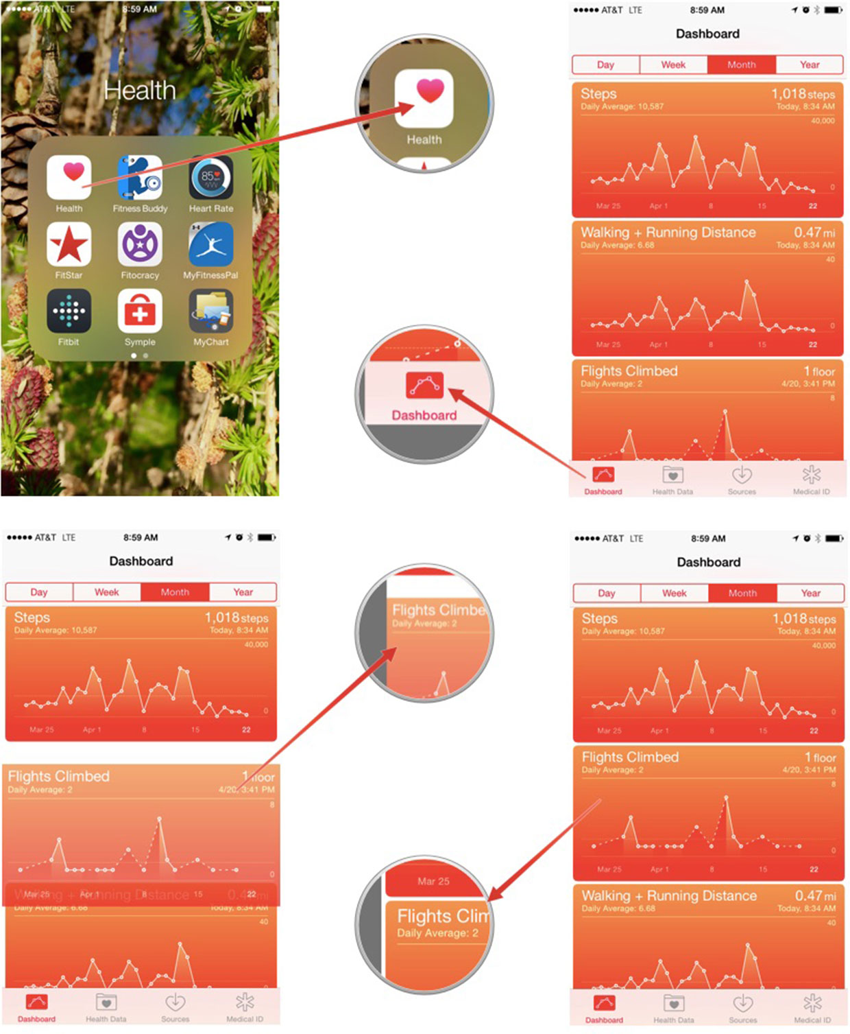 How to reorder data in the Health app for iPhone