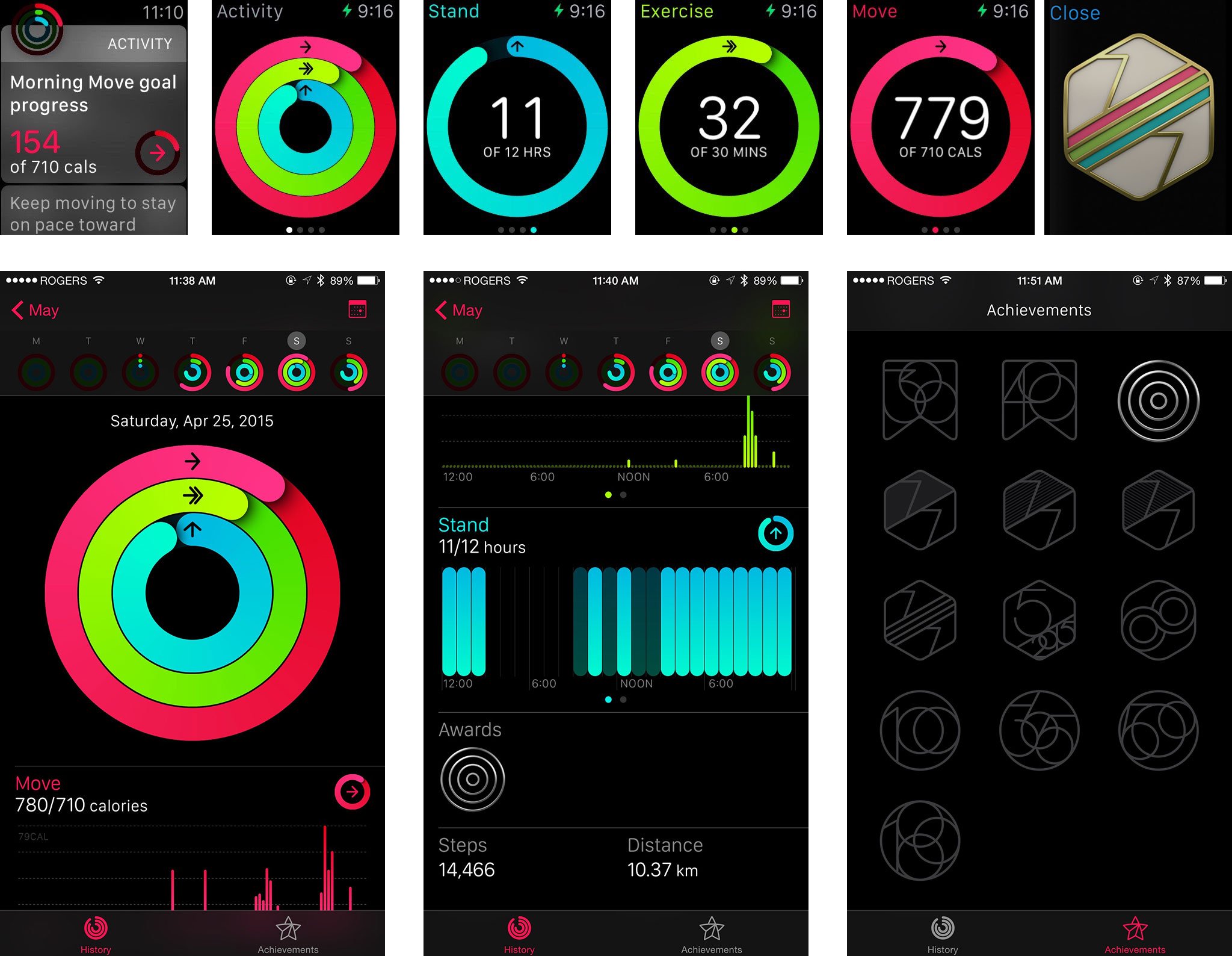 Activity app on both Apple Watch and iPhone