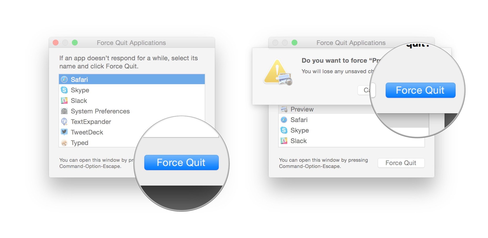 How to force quit a Mac app that isn't responding