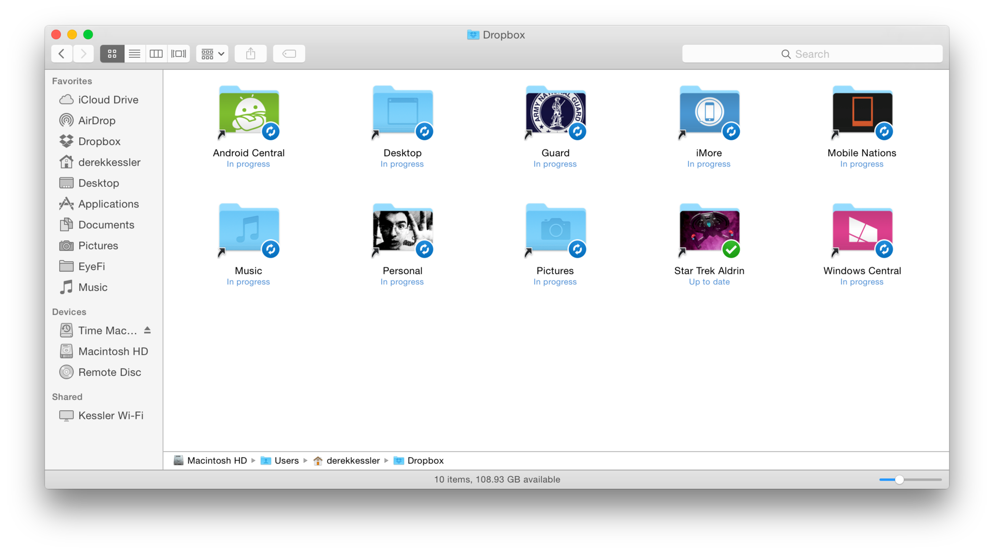 Symlinked folders syncing to the Dropbox cloud