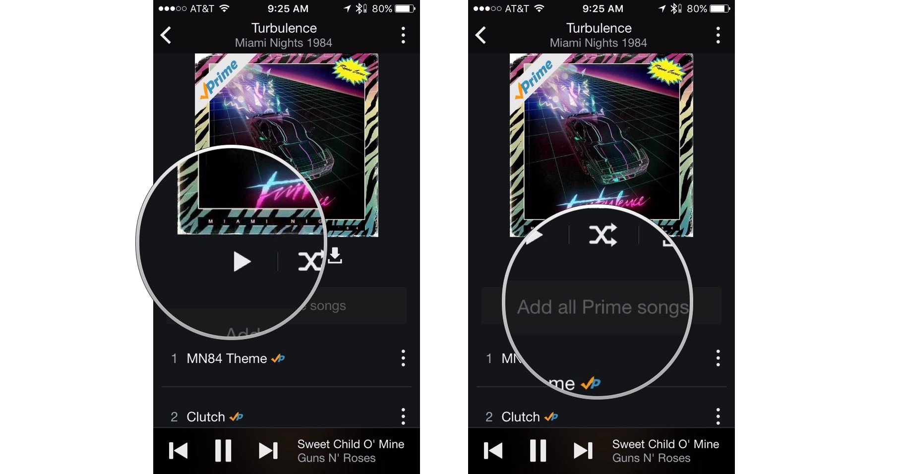 Adding tracks to library in Amazon Music