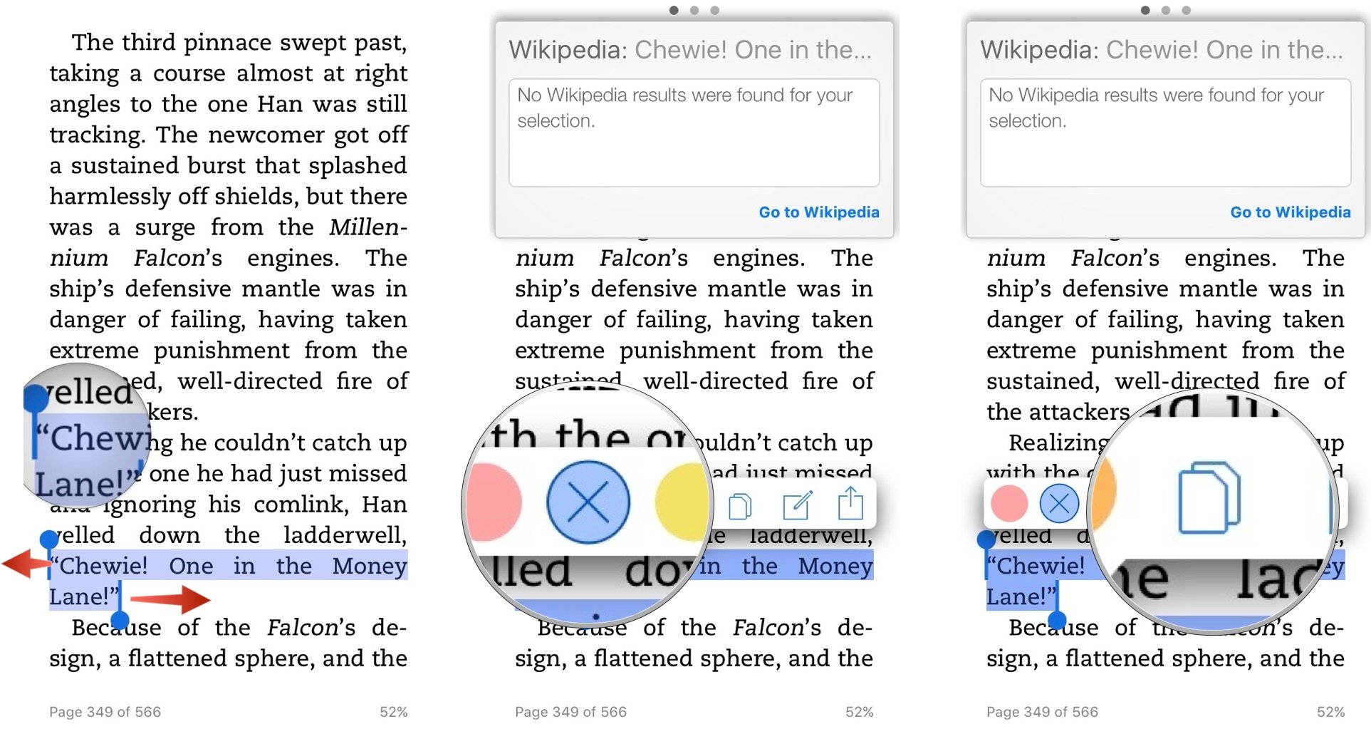 Highlighting tools in Kindle app