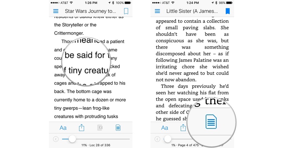 Opening My Notebook in Kindle app