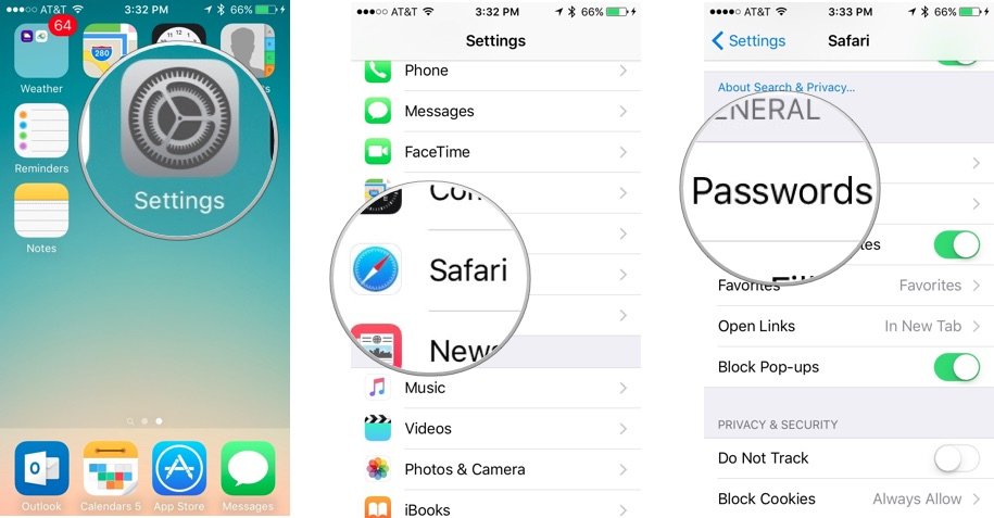 Accessing your passwords in iCloud Keychain on iPhone