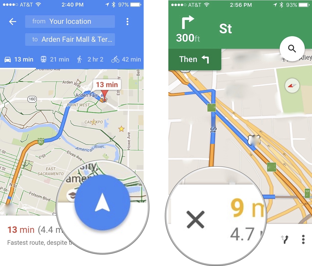 Пошаговая навигация в Google Maps