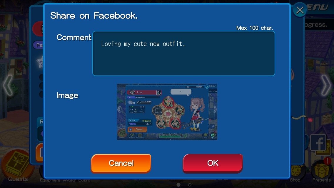 Connecting to Facebook in Kingdom Hearts Unchained X