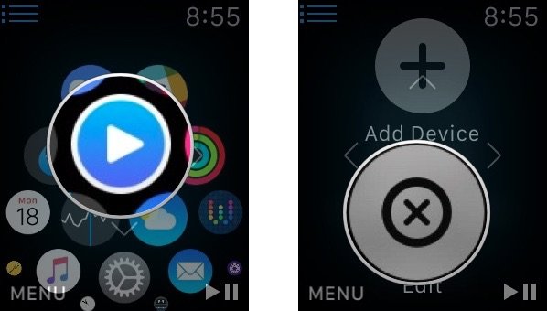 Editing devices in Remote app on Apple Watch