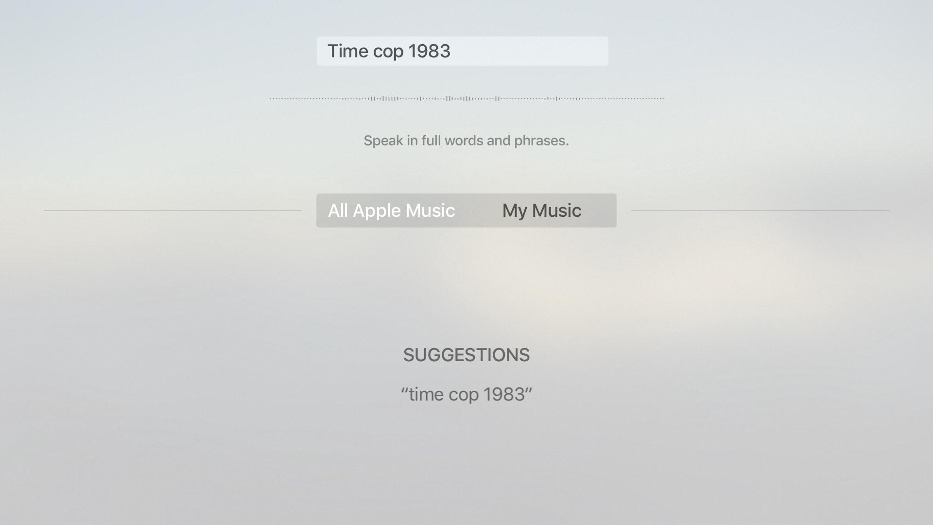 Searching with Dictation on Apple TV