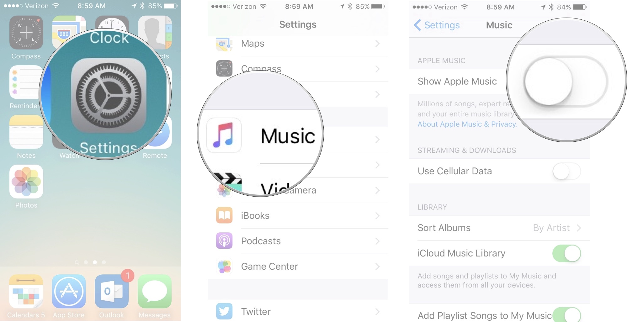 Скрытие Apple Music на iPhone