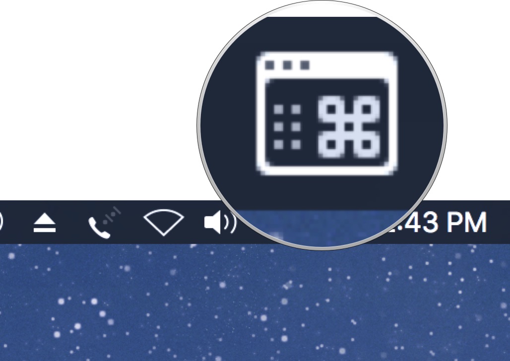 The Keyboard Viewer icon on Mac