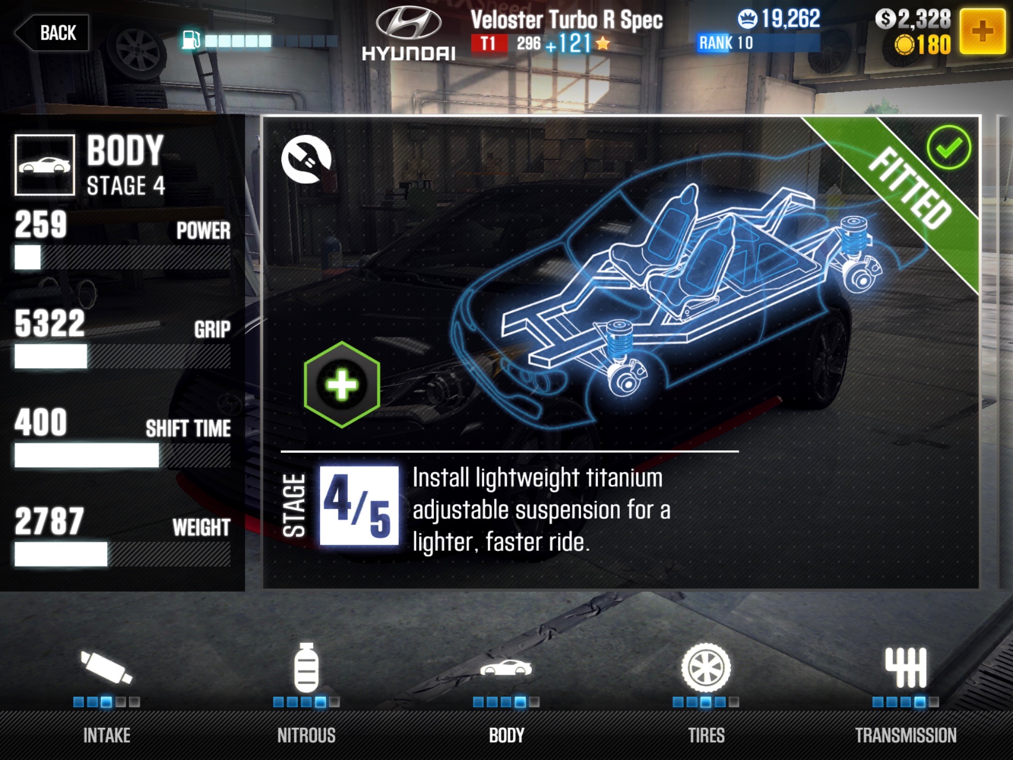 CSR Racing 2 upgrade iPhone screenshot