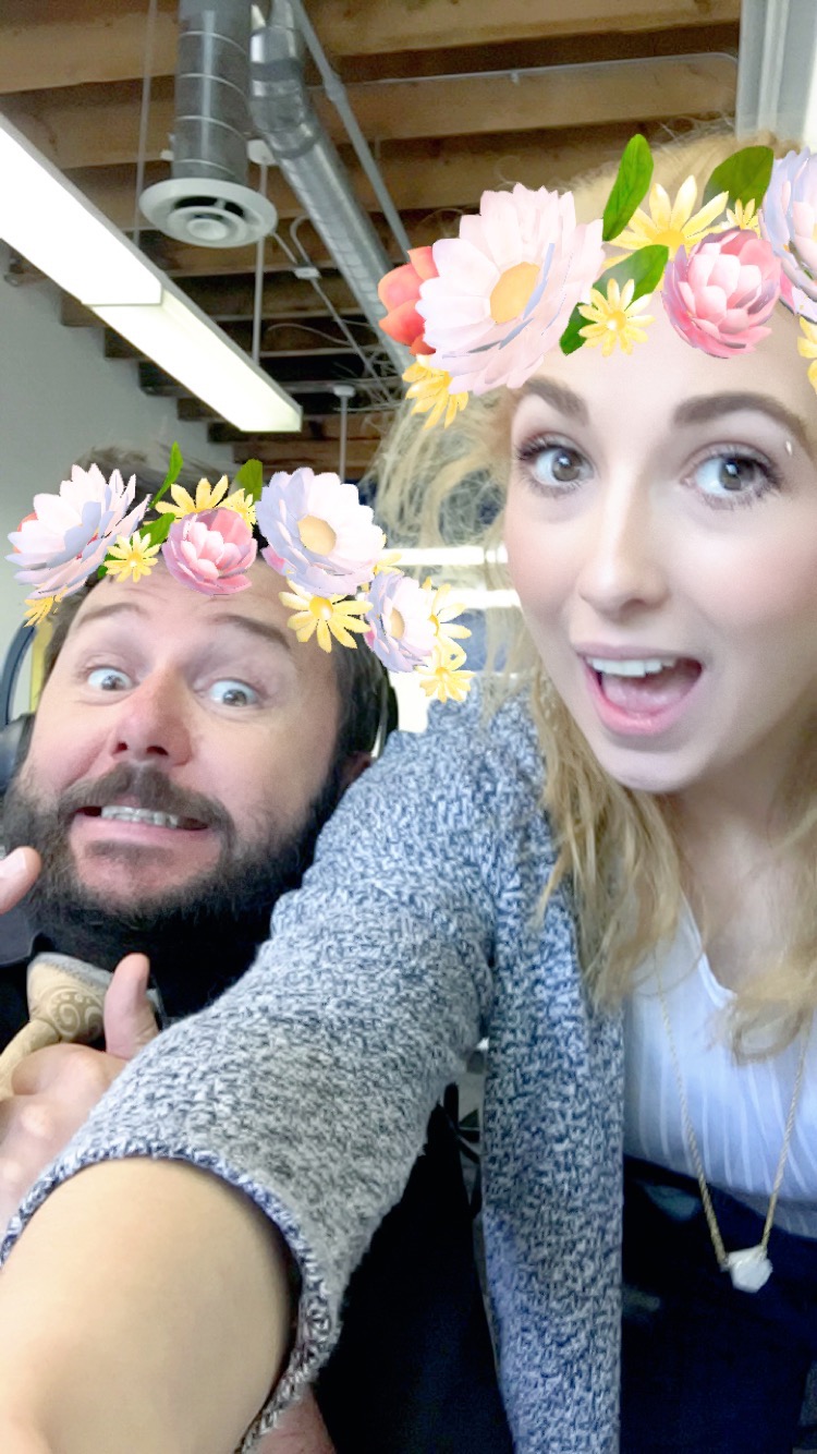 Double flower crown Snapchat lens