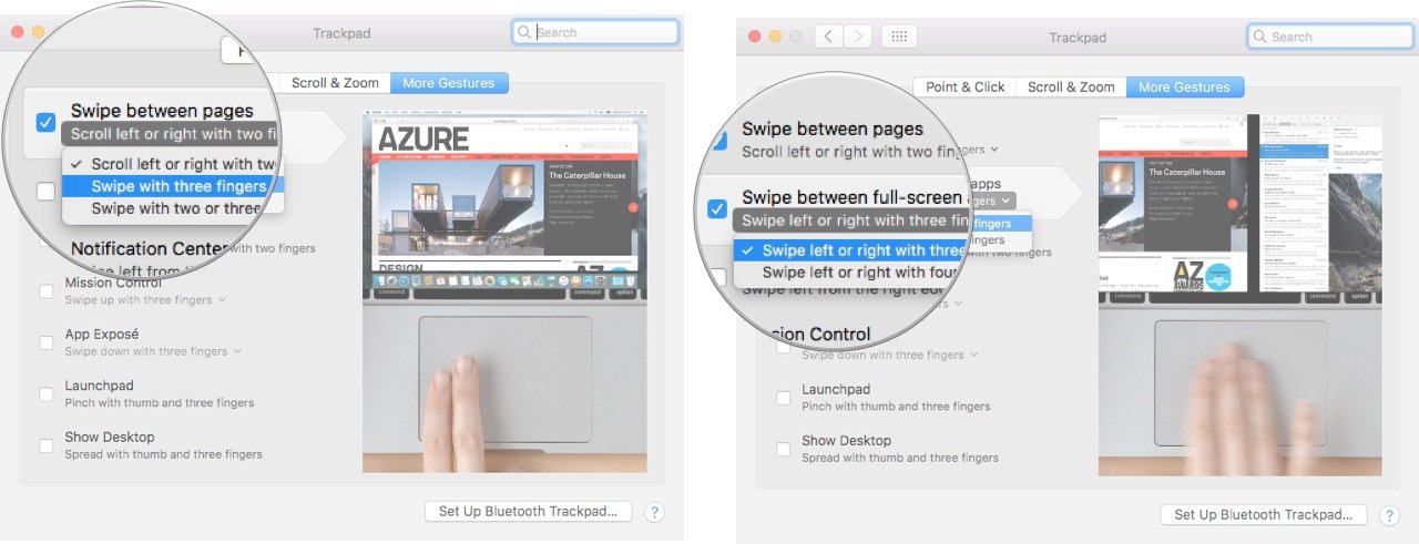 More gestures on Mac