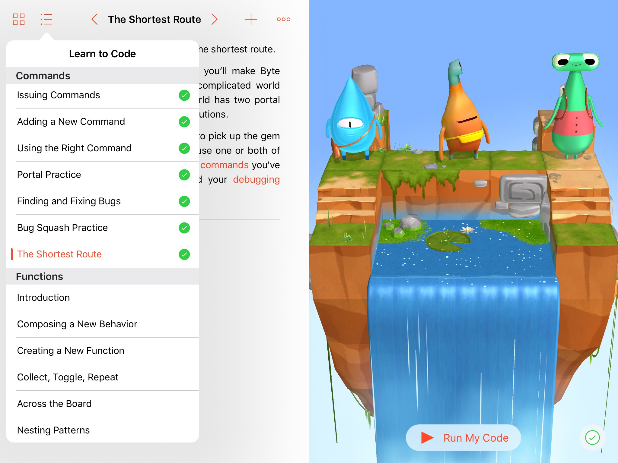 Swift Playgrounds for iPad.