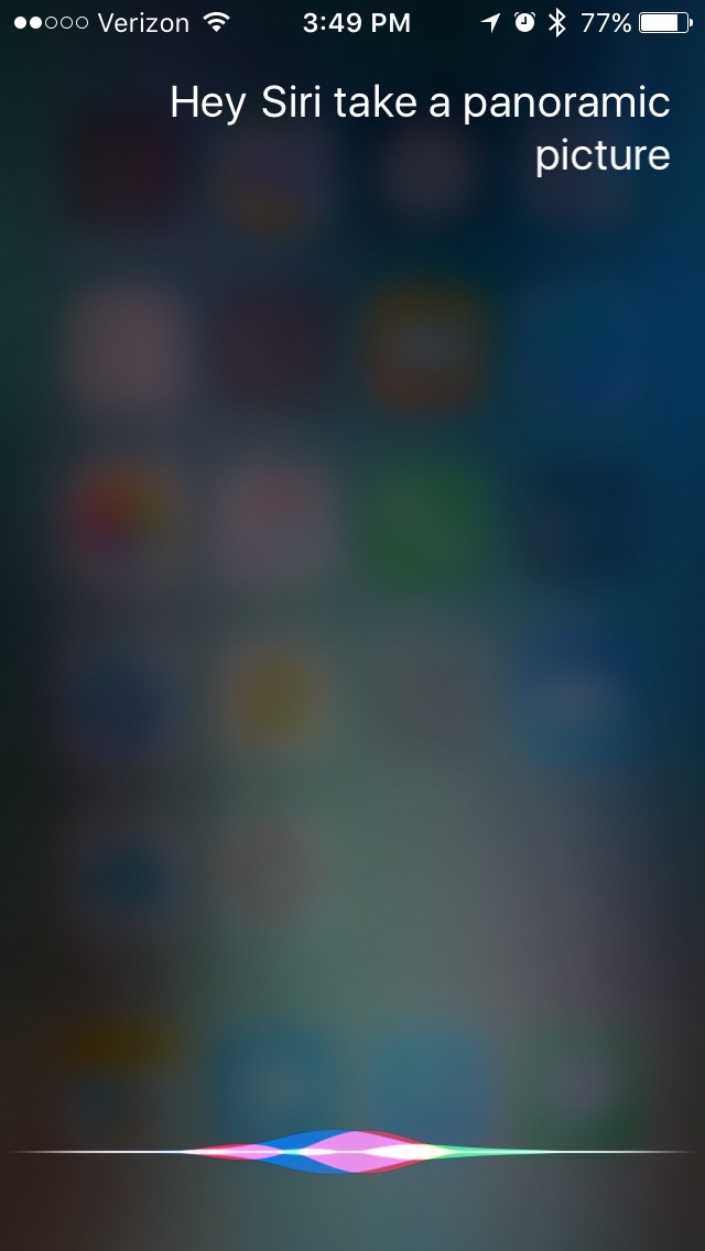 Попросите Siri сделать панорамный снимок