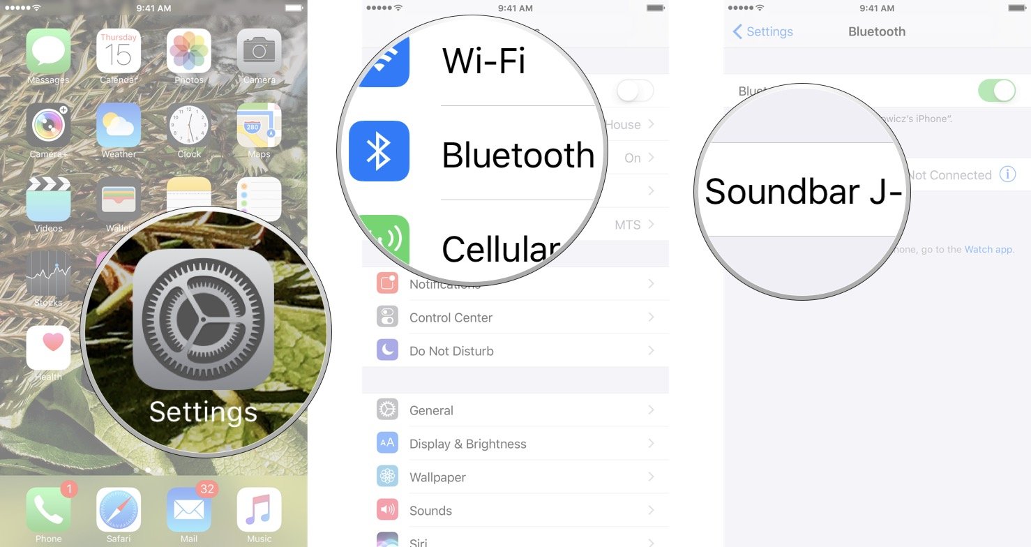 Launch Settings app, tap Bluetooth, and then tap on the device you want to pair.