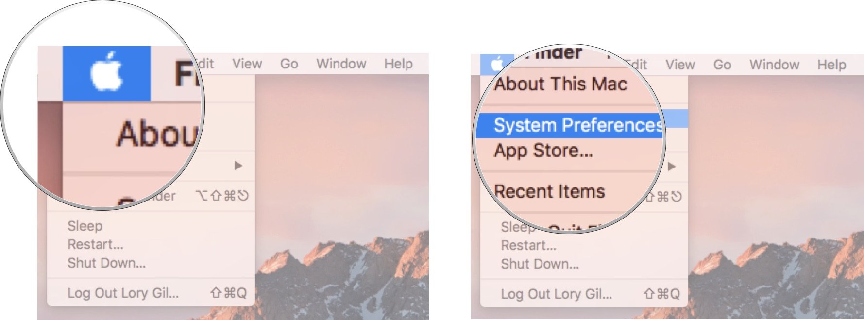 Opening System Preferences on Mac